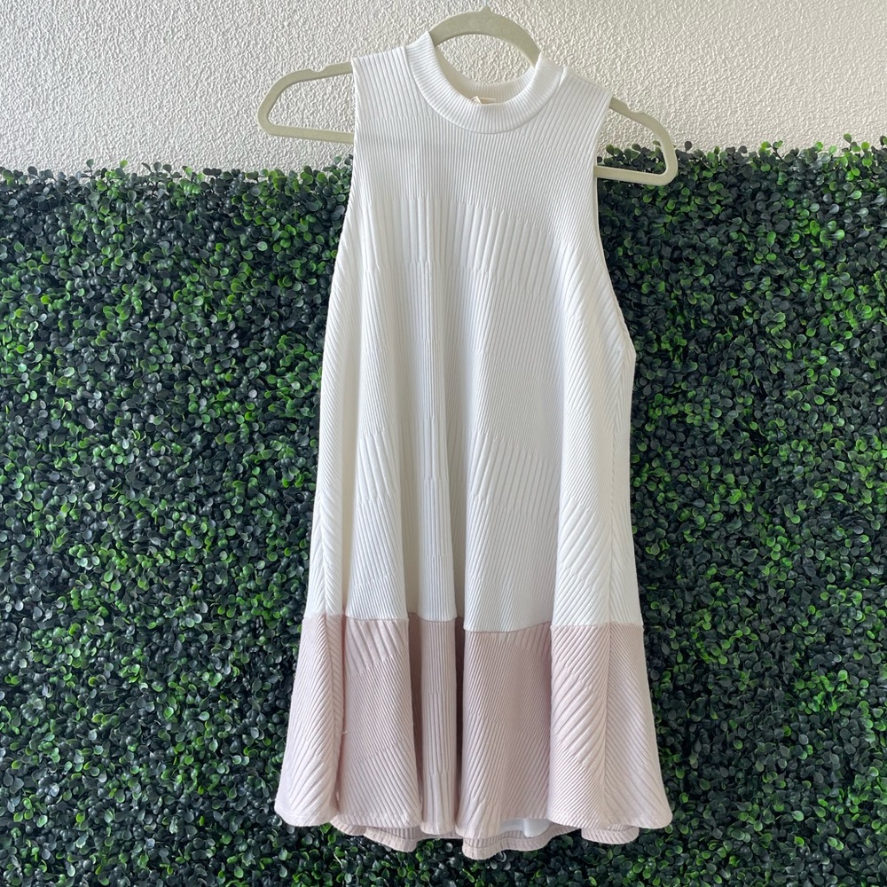 Francesca’s Mi Ami Sleeveless Mock Neck Swing Sweater Dress